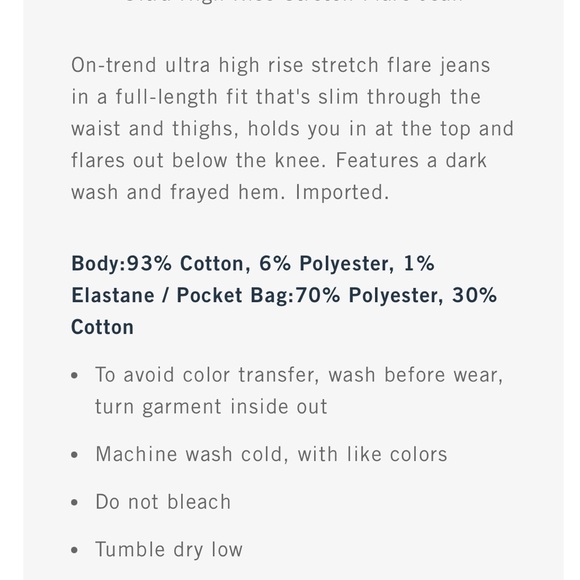 Abercrombrie Ultra High Rise Flare Jeans - Picture 8 of 9